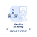 Visualize sitemap light blue concept icon