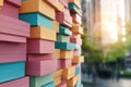 Visualize success with this vibrant Agile project management board with sticky notes and workflow planning image, perfect for