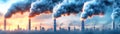 Visualize sustainable carbon resources management, futuristic AI-controlled carbon offset systems, digital climate forecasting,