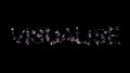 visualize - text made of lighting diamonds, on black, isolated - object 3D illustration