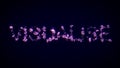 visualize - text made of shining pink diamonds, isolated - object 3D rendering