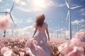 Visualize women as advocates for clean energy Royalty Free Stock Photo