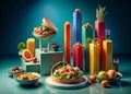 Visualize Your Culinary Countdown Creative Food Progress Bars for Engaging Visuals