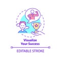 Visualize your success concept icon