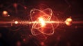 Visualized Nuclear Fusion and Fission Processes Depicting Energy Transformation and Particle Interaction