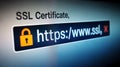 Secure ssl connection depicted on website address bar illustrating internet security Royalty Free Stock Photo
