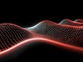 Visualizing Abstract Data Waves, A Glowing Grid Animation