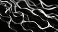 Visualizing abstract emergent curves gracefully flowing in metallic hues on a dark background