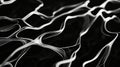 Visualizing abstract emergent curves gracefully flowing in metallic hues on a dark background