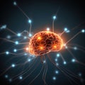 Visualizing Artificial Intelligence Brain\'s Synaptic Activity AI Generated Illustration
