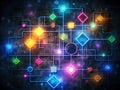 Visualizing Business Strategy A Colorful Long Exposure Flowchart of DecisionMaking Processes Workflows and Business