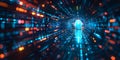 Visualizing the Cybersecurity Concept: Holographic Art of a Secure Data Tunnel in a Virtual Private