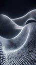 Visualizing data, abstract waves of glowing points