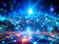 Visualizing Data Analysis A Dynamic Blue Plexus Depicts Modern Innovations in Data Science Through a Complex Network of Royalty Free Stock Photo