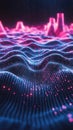 Visualizing data, a flowing, vibrant wave of digital information