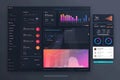 Visualizing Data, Interactive Dashboard with Charts and Graphs Displays Financial Metrics and Key Performance Indic