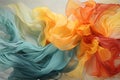 Visualizing the dynamism of life through color patterns, creating an interplay of colors and forms, an oil painting representation