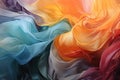 Visualizing the dynamism of life through color patterns, creating an interplay of colors and forms, an oil painting representation