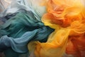Visualizing the dynamism of life through color patterns, creating an interplay of colors and forms, an oil painting representation