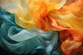 Visualizing the dynamism of life through color patterns, creating an interplay of colors and forms, an oil painting representation