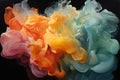 Visualizing the dynamism of life through color patterns, creating an interplay of colors and forms, an oil painting representation