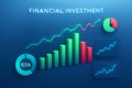 Visualizing financial growth charts graphs and investment performance analysis Royalty Free Stock Photo