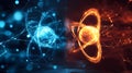 Atomic Energy and Particle Interactions in Fusion and Fission Processes