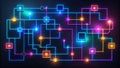 Visualizing the Future of Data Flow A Futuristic Flowchart Design for AI Processes and Network Systems