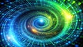 Visualizing the Future of Data A Futuristic Binary Code Stream Abstract Background for Digital Transformation Royalty Free Stock Photo