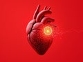 Visualizing Heart Attack Risk Factors A Thin Line Graphic for Medical Professionals and Educational Purposes Royalty Free Stock Photo