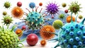 Visualizing the Immune Systems Defense Against Bacterial Infections and Pathogens A Microscopic Exploration of Royalty Free Stock Photo