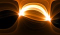 Visualizing Mathematics series. Golden Lines of Fractal Universe. Intricate render of virtual topology for scientific
