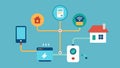 Visualizing Power Flow An infographicstyle illustration showing power flow from the smart meter to different household