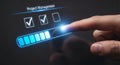 Project management software progress tracking checklist task management digital workflow process automation Royalty Free Stock Photo