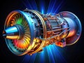 Visualizing the Ramjet Engine A Detailed Diagram of Parts Components and Aerodynamic Principles for Aerospace Engineers Royalty Free Stock Photo