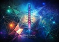 Visualizing Spinal Health An Abstract LowPoly Space Galaxy Image for Spine Diagnostics Banner Royalty Free Stock Photo