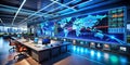 Visualizing Supply Chain Efficiency A Control Rooms Long Exposure View of RealTime Logistics Data and Shipment Tracking