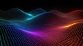 Visualizing vibrant, colorful data waves in motion