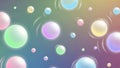 Soft pastel colored glowing spheres floating in a gentle gradient background Royalty Free Stock Photo