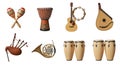 Diverse Collection of Musical Instruments Royalty Free Stock Photo