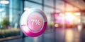 Visually Appealing 75 Completion Circle Diagram A HighQuality Infographic for Web Design and User Interface Projects