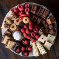visually appealing dessert platter featuring a variety of decadent cakes, pastries, and sweets Royalty Free Stock Photo