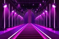 Visually Appealing Illustration Capturing A Fashion Event Ambiance Show Stage With A Purple Carpet A