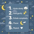 Breathing Exercise Guide for Relaxation Royalty Free Stock Photo