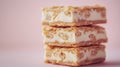 Delicious Nougat Bars on Soft Gradient Background Royalty Free Stock Photo