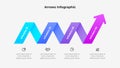 A visually appealing infographic showcasing colorful arrows, four data labels, and icon elements, ideal for visualizing