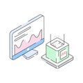 Visually appealing isometric icon for ar modelling concept Royalty Free Stock Photo