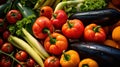 Close-up view of a variety of vibrant and fresh vegetables