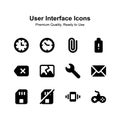 Visually appealing user interface icons set, ready for premium use Royalty Free Stock Photo