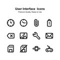 Visually appealing user interface icons set, ready for premium use Royalty Free Stock Photo